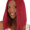 Long Bright Red Bob Wig