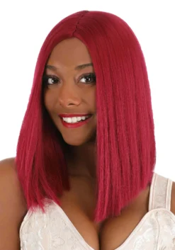 Long Bright Red Bob Wig