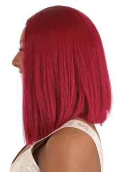 Long Bright Red Bob Wig -Fun Costumes Shop bright red long bob wig alt 2