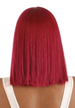 Long Bright Red Bob Wig -Fun Costumes Shop bright red long bob wig alt 3