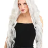 Long Bright White Wavy Wig