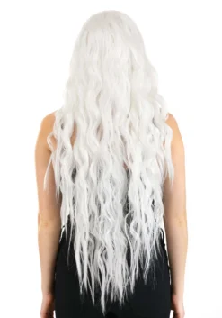 Long Bright White Wavy Wig -Fun Costumes Shop bright white long wavy wig alt 1