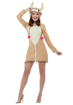 Smiffys Brown Llama Costume -Fun Costumes Shop brown llama costume alt 2
