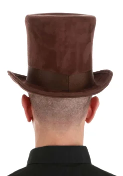 Adult Brown Top Hat -Fun Costumes Shop brown top hat alt 2
