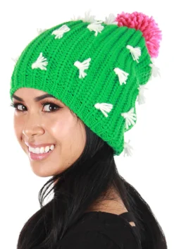 Cactus Knit Slouch Beanie