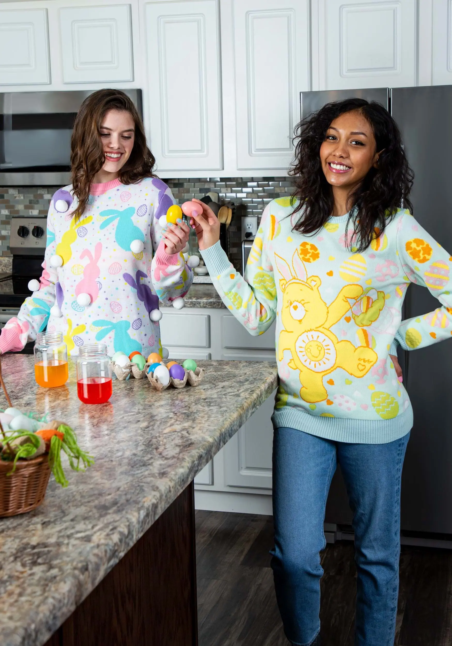 Care Bears Easter Egg Hunt Ugly Sweater For Adults 2 Care Bears Easter Egg Hunt Ugly Sweater For Adults - Image 2