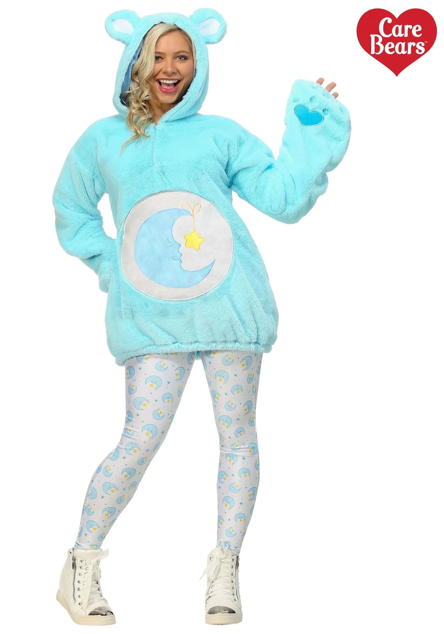 Plus Size Care Bears Women's Deluxe Bedtime Bear Costume 1 Plus Size Care Bears Women's Deluxe Bedtime Bear Costume