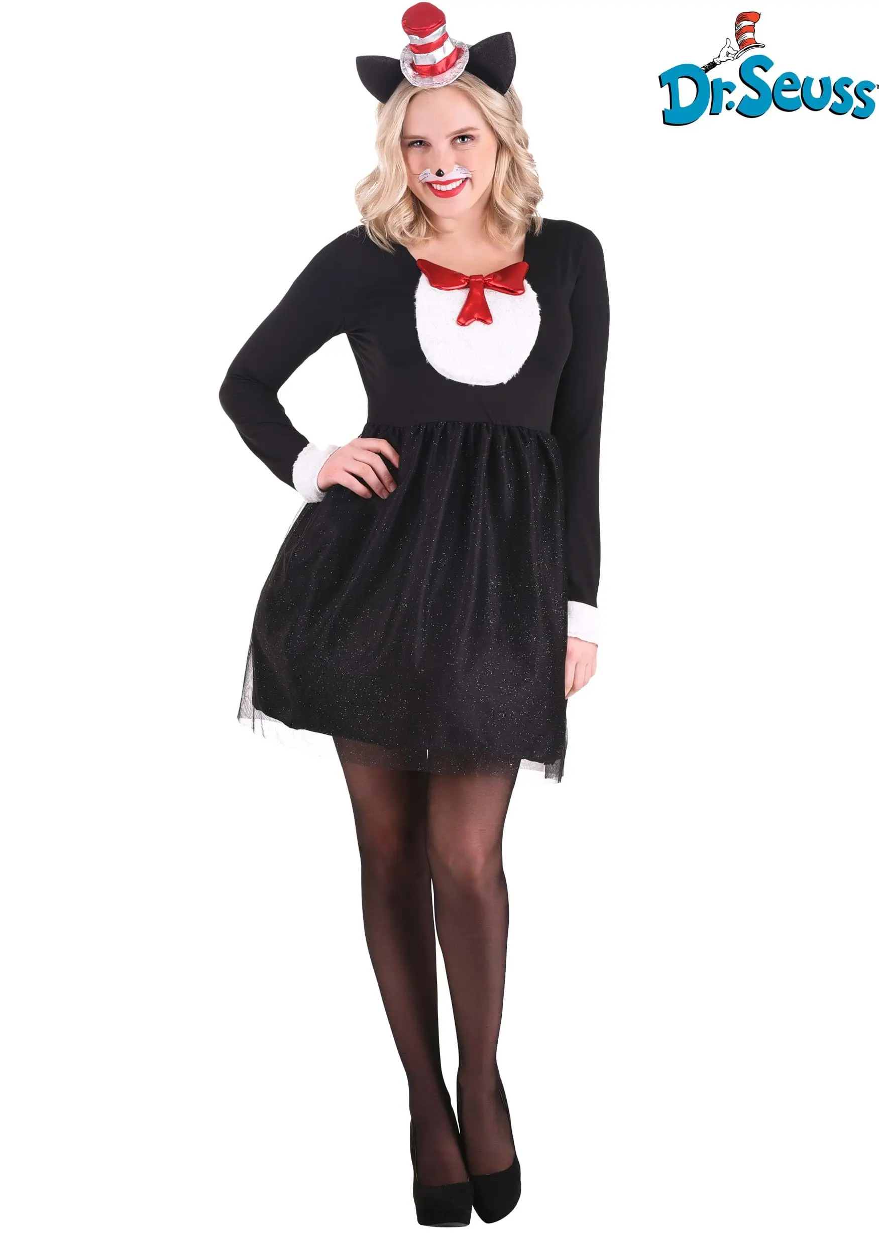 Women's Cat In The Hat Costume 1 Women's Cat In The Hat Costume