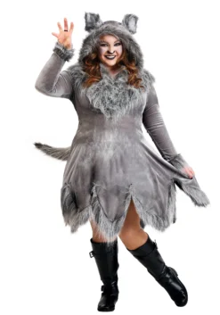 Plus Size Women's Wolf Costume 5 Plus Size Women's Wolf Costume -Fun Costumes Shop costume womens wolf plus size alt2