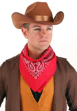 Brown Western Outlaw Vigilante Cowboy Costume Hat