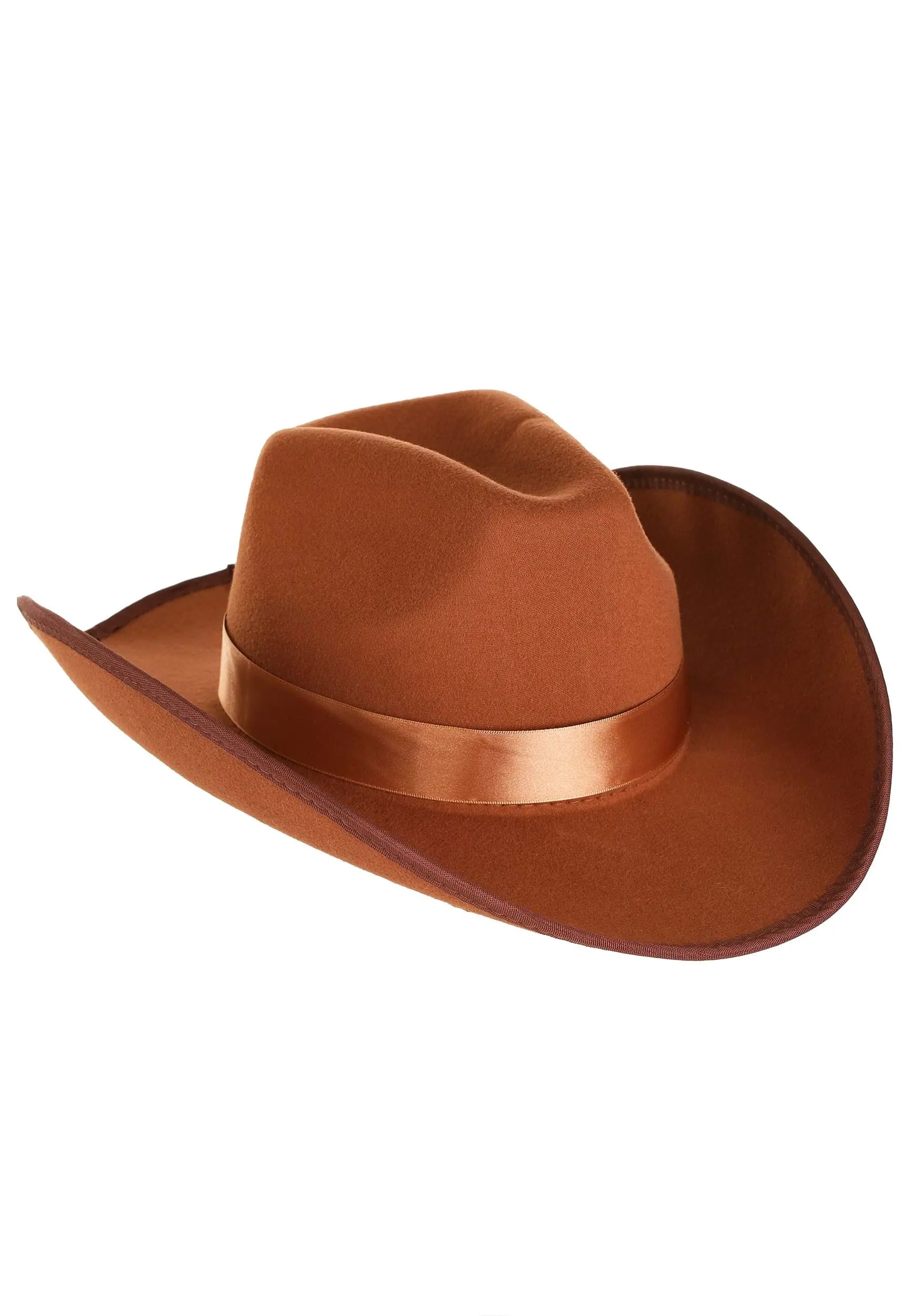 Brown Western Outlaw Vigilante Cowboy Costume Hat 3 Brown Western Outlaw Vigilante Cowboy Costume Hat - Image 3