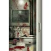 Creepy Bathroom Horror Door Cover