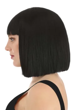 Deep Black Bob Wig For Women -Fun Costumes Shop deep black bob wig alt 3