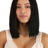 Deep Black Long Bob Wig For Women