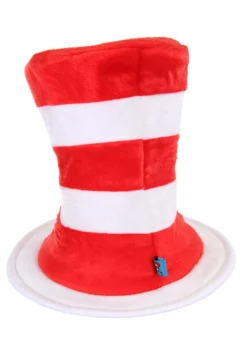 Deluxe Cat In The Hat Plush Velboa Costume Hat -Fun Costumes Shop deluxe cat in the hat plush velboa hat alt 4