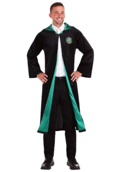 Deluxe Harry Potter Slytherin Adult Plus Size Robe -Fun Costumes Shop deluxe harry potter adult plus size slytherin robe 3