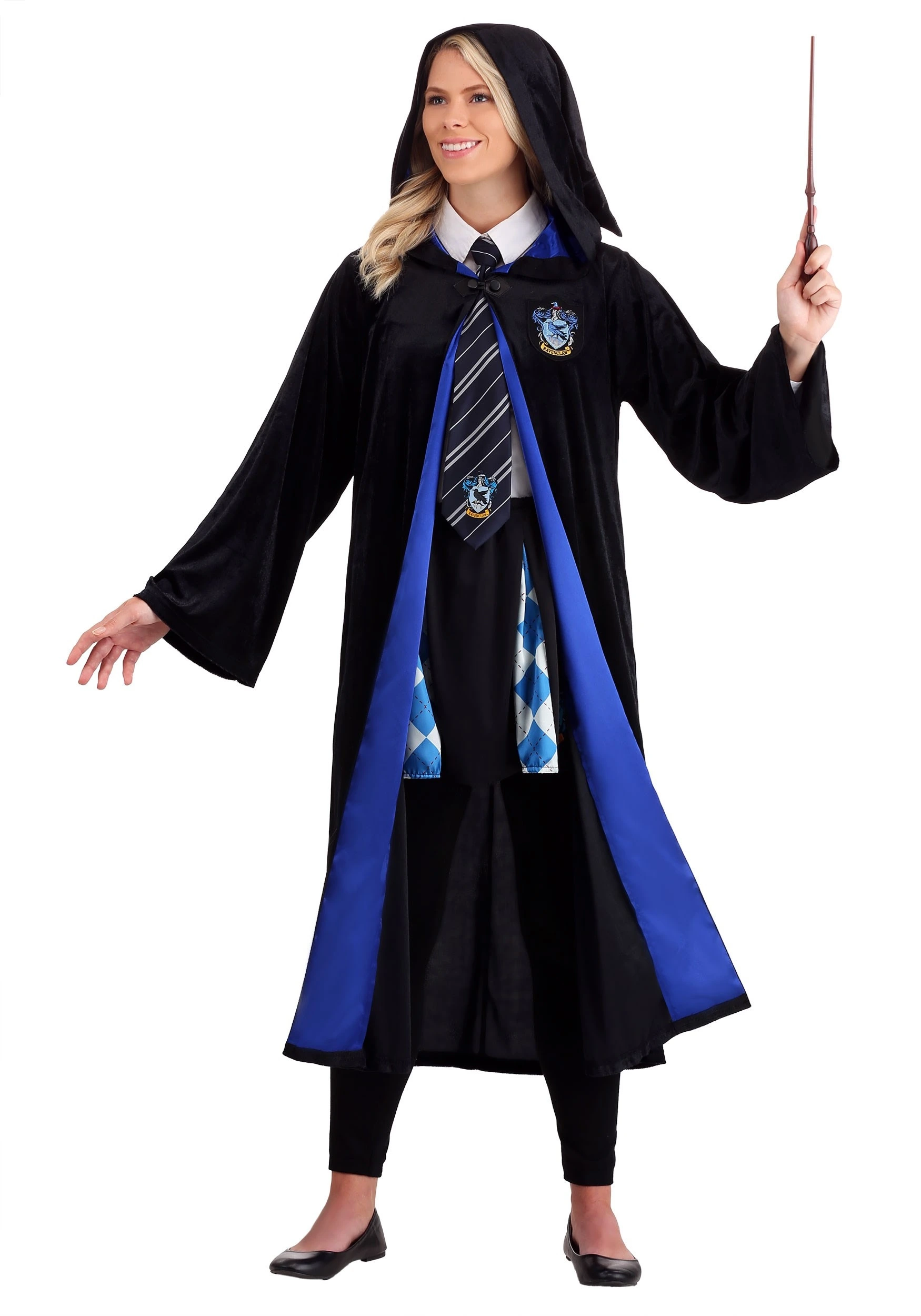 Deluxe Harry Potter Adult Plus Size Ravenclaw Robe 5 Deluxe Harry Potter Adult Plus Size Ravenclaw Robe - Image 5