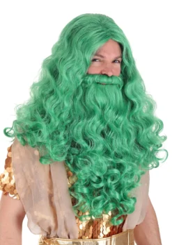Adult Deluxe King Neptune Wig