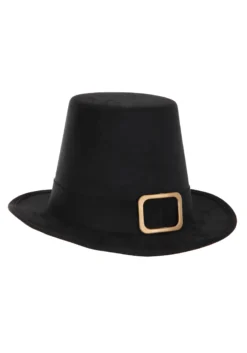 Deluxe Brown Pilgrim Costume Hat -Fun Costumes Shop deluxe pilgrim hat alt 1