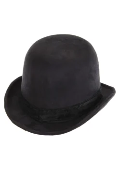 Black Derby Top Hat -Fun Costumes Shop derby hat black alt 2