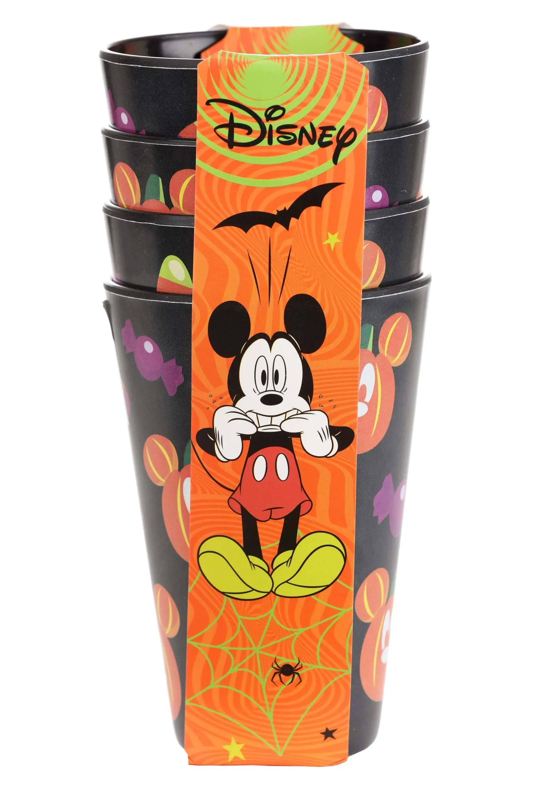Adult Disney Mickey Pumpkins Tossed Black Tumblers Set Of 4 2 Adult Disney Mickey Pumpkins Tossed Black Tumblers Set Of 4 - Image 2