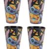 Adult Disney Stitch Jack O'Lantern Black Tumblers Set Of 4