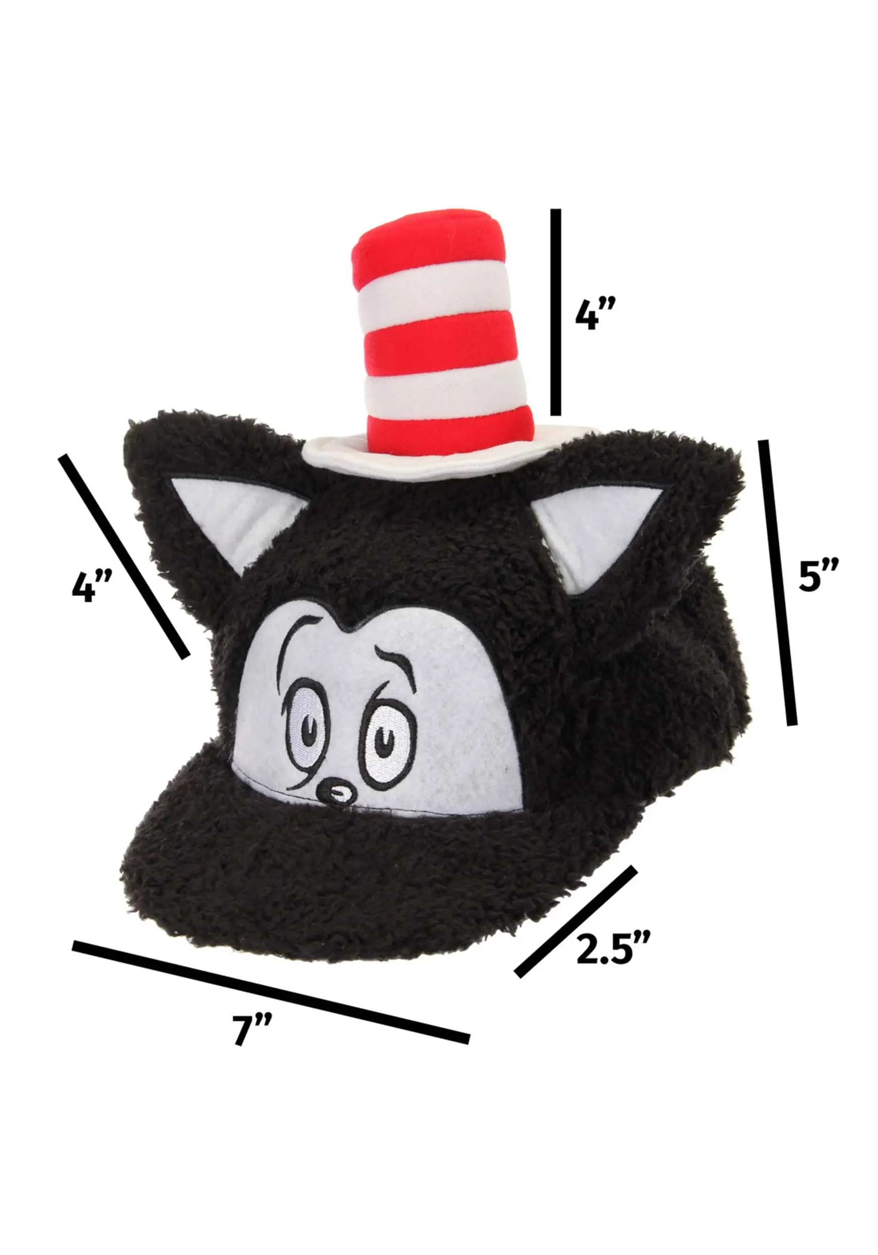 Dr. Seuss Cat In The Hat Fuzzy Adult Cap 7 Dr. Seuss Cat In The Hat Fuzzy Adult Cap - Image 7