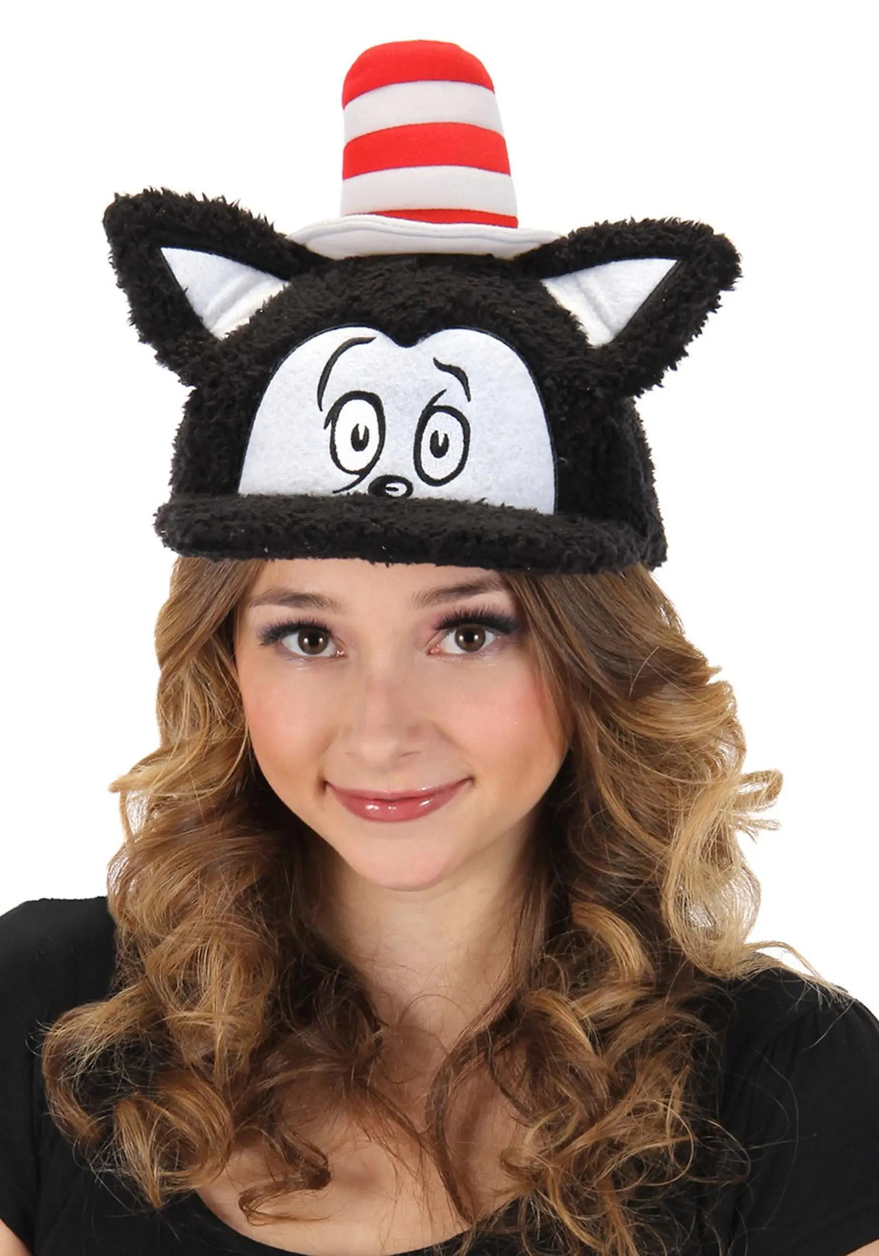 Dr. Seuss Cat In The Hat Fuzzy Adult Cap 1 Dr. Seuss Cat In The Hat Fuzzy Adult Cap