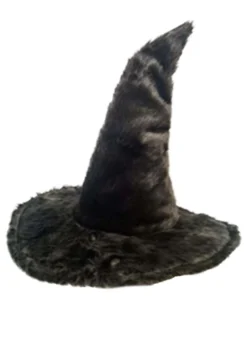 Faux Fur Witch Hat For Adults
