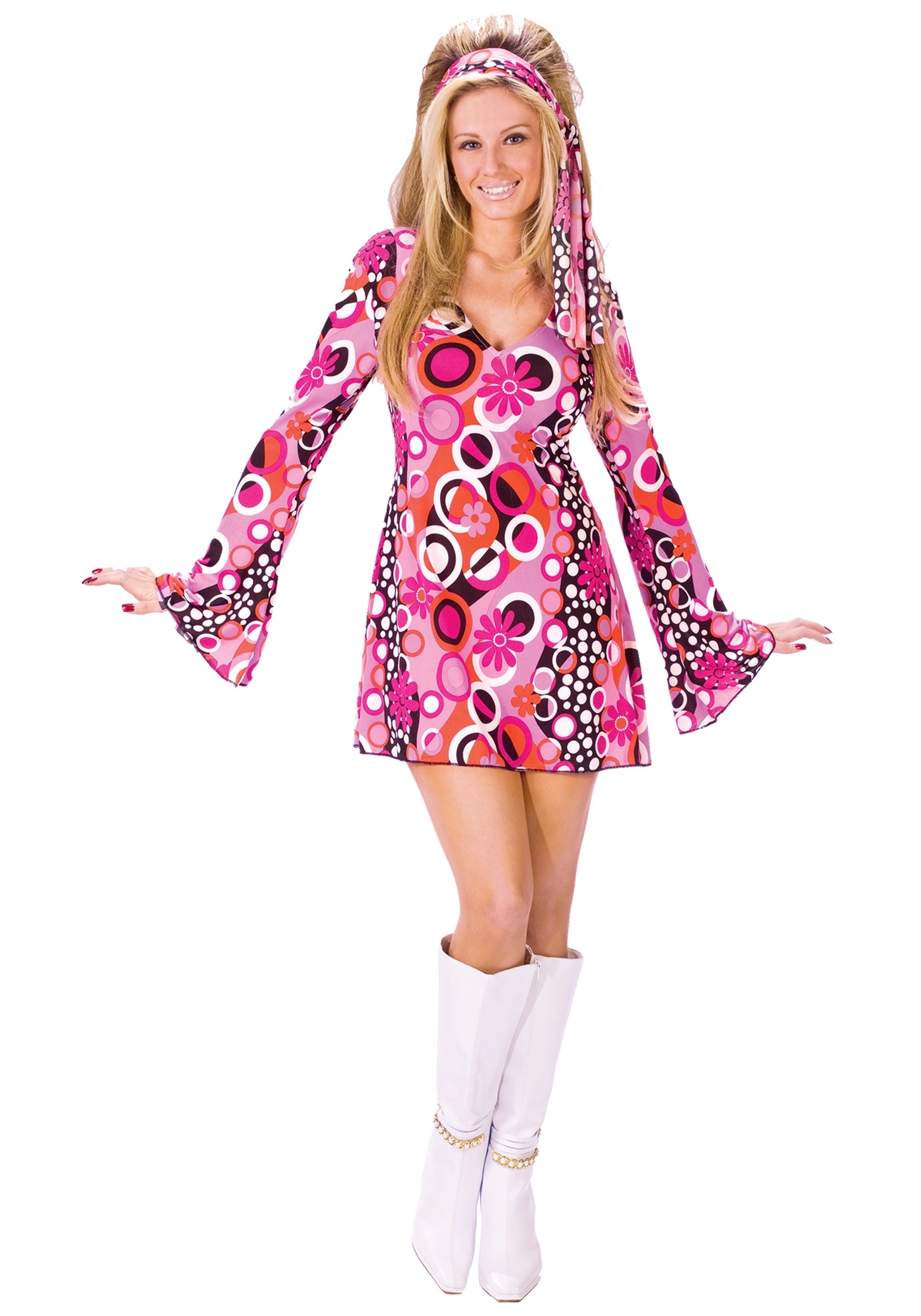 Fun World Feelin Groovy Disco Dress Costume 1 Fun World Feelin Groovy Disco Dress Costume