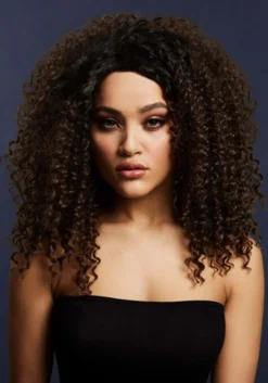 Smiffys Fever Lizzo Dark Brown Heat Styleable Wig For Women