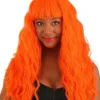 Fiery Orange Long Wavy Wig For Women