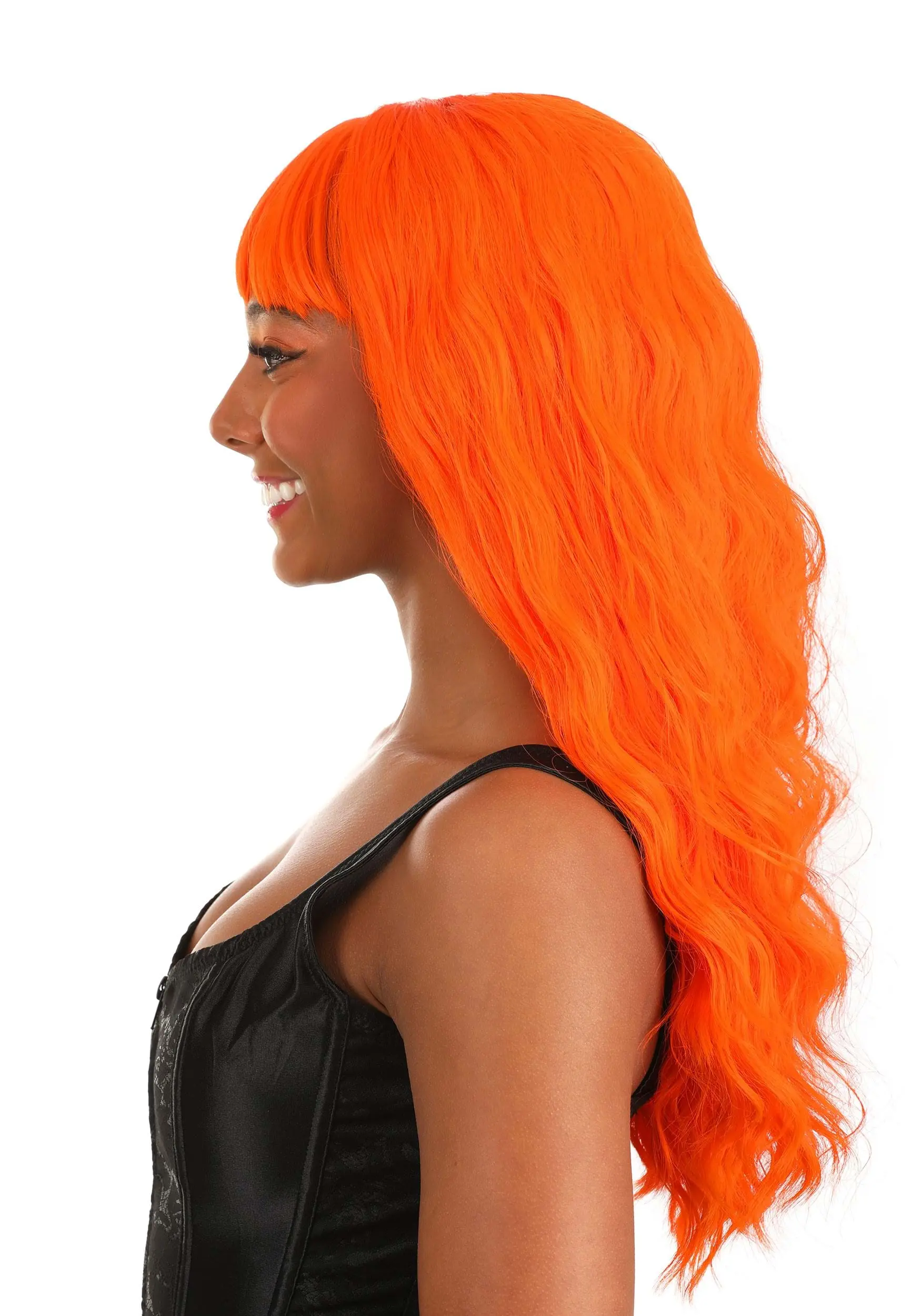 Fiery Orange Long Wavy Wig For Women 4 Fiery Orange Long Wavy Wig For Women - Image 4