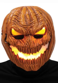 Flame Fiend Hallows Hellion Mask With Hood For Adults