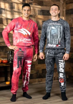 Cakeworthy Friday The 13th Adult Tie Dye Joggers -Fun Costumes Shop friday the 13th tie dye joggers alt 2