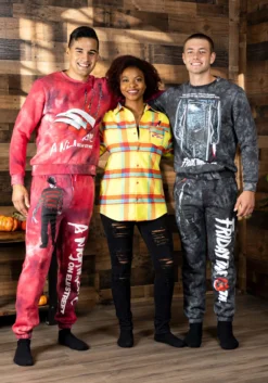 Cakeworthy Friday The 13th Adult Tie Dye Joggers -Fun Costumes Shop friday the 13th tie dye joggers alt 3