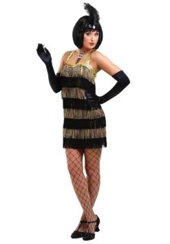 Fringed Gold Flapper Costume
