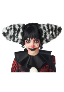 Black And White Clown Funhouse Wig