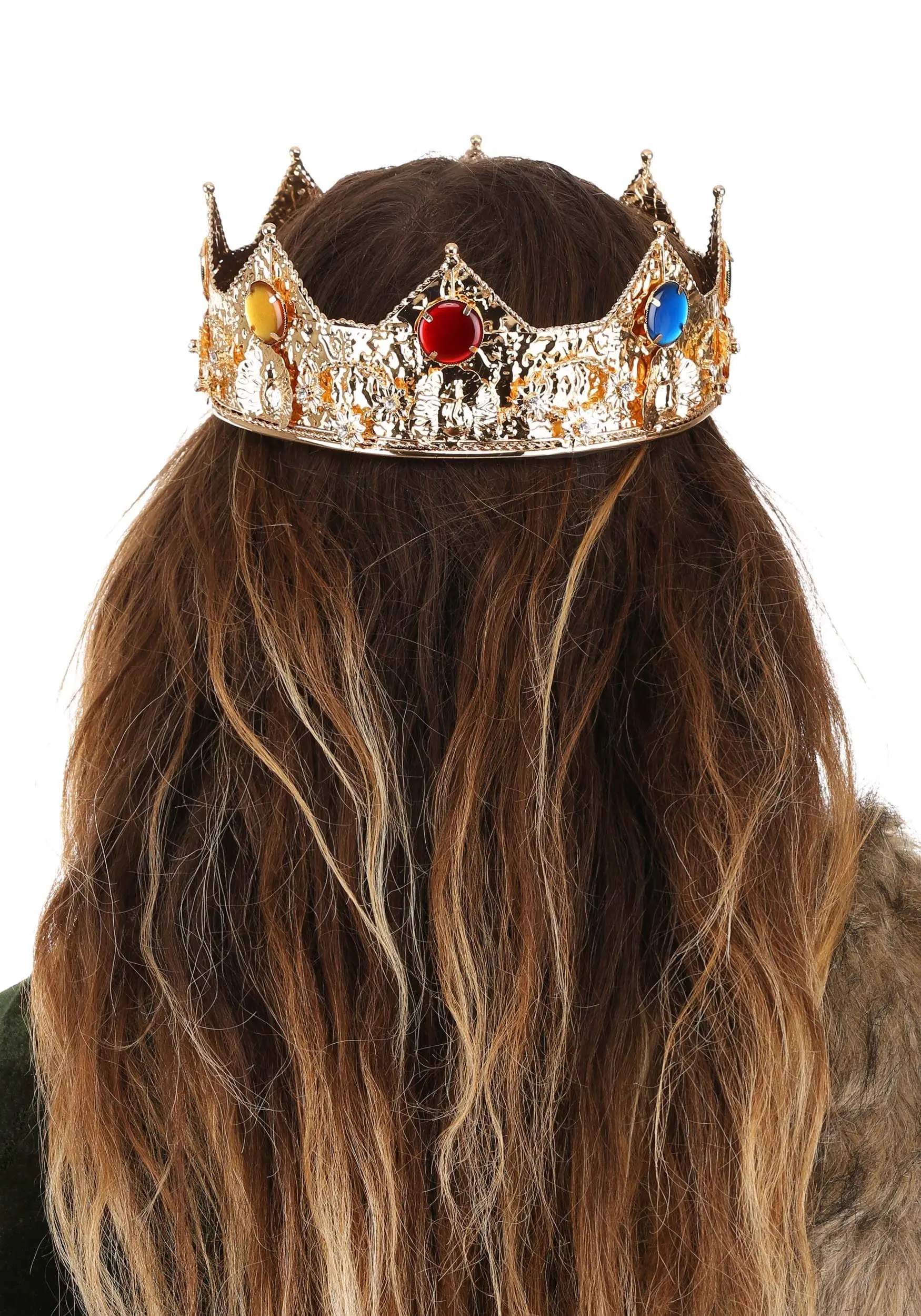 Gold King Costume Crown 2 Gold King Costume Crown - Image 2