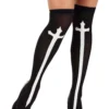Gothic Cross Thigh High Stockings Costume Accessory