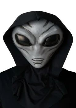 Grey Alien Light Up Mask For Adults