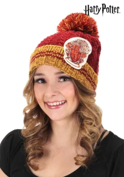 Heathered Pom Beanie Gryffindor