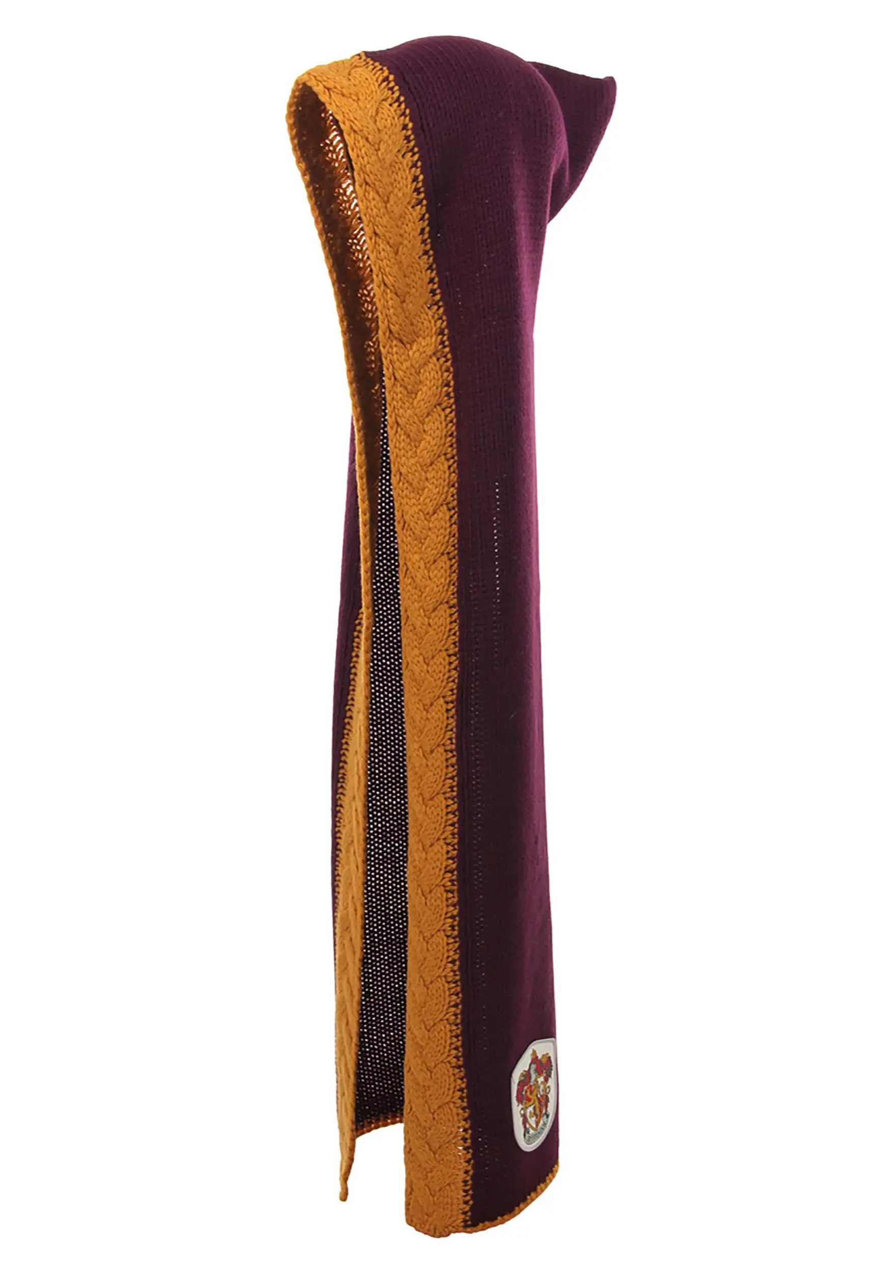 Gryffindor Knit Maroon And Gold Hood 2 Gryffindor Knit Maroon And Gold Hood - Image 2