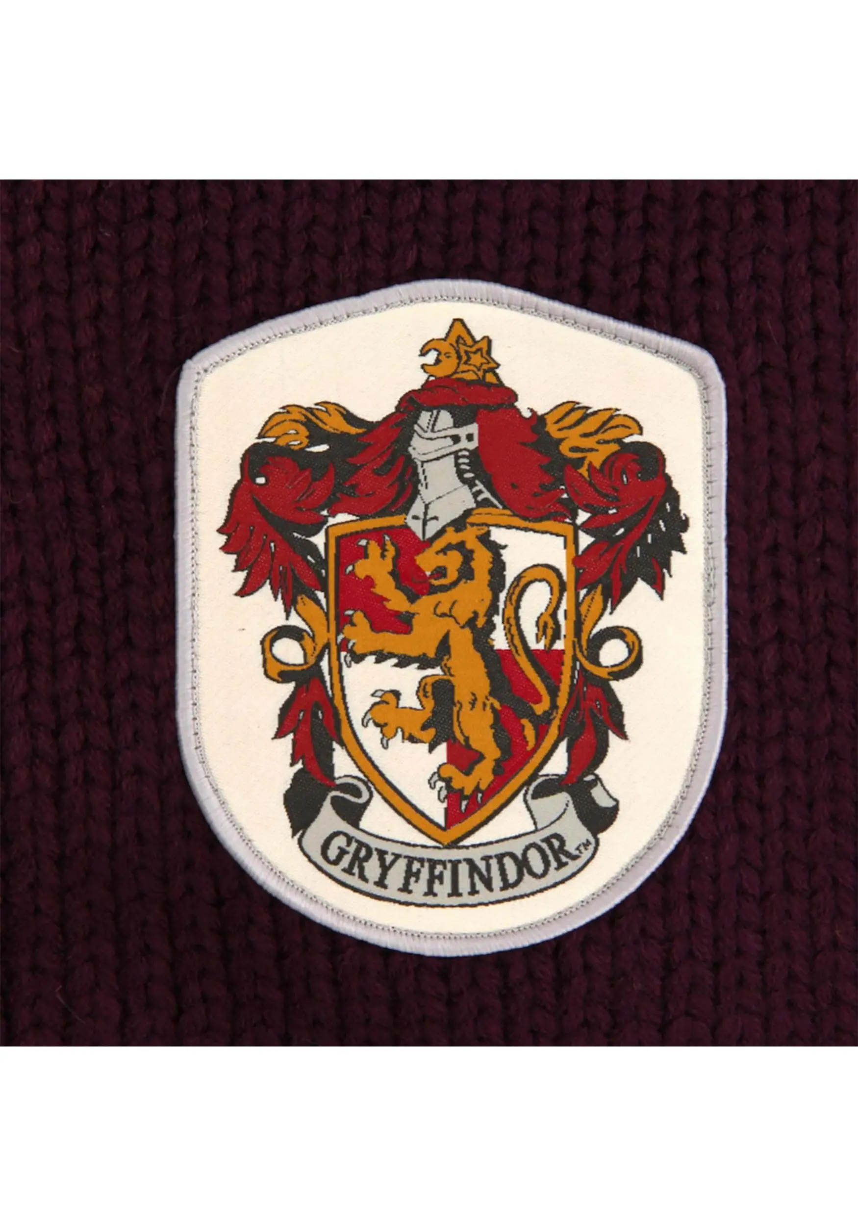 Gryffindor Knit Maroon And Gold Hood 4 Gryffindor Knit Maroon And Gold Hood - Image 4