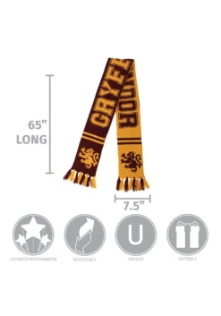 Gryffindor Reversible Winter Knit Scarf 7 Gryffindor Reversible Winter Knit Scarf -Fun Costumes Shop gryffindor reversible knit scarf alt 3