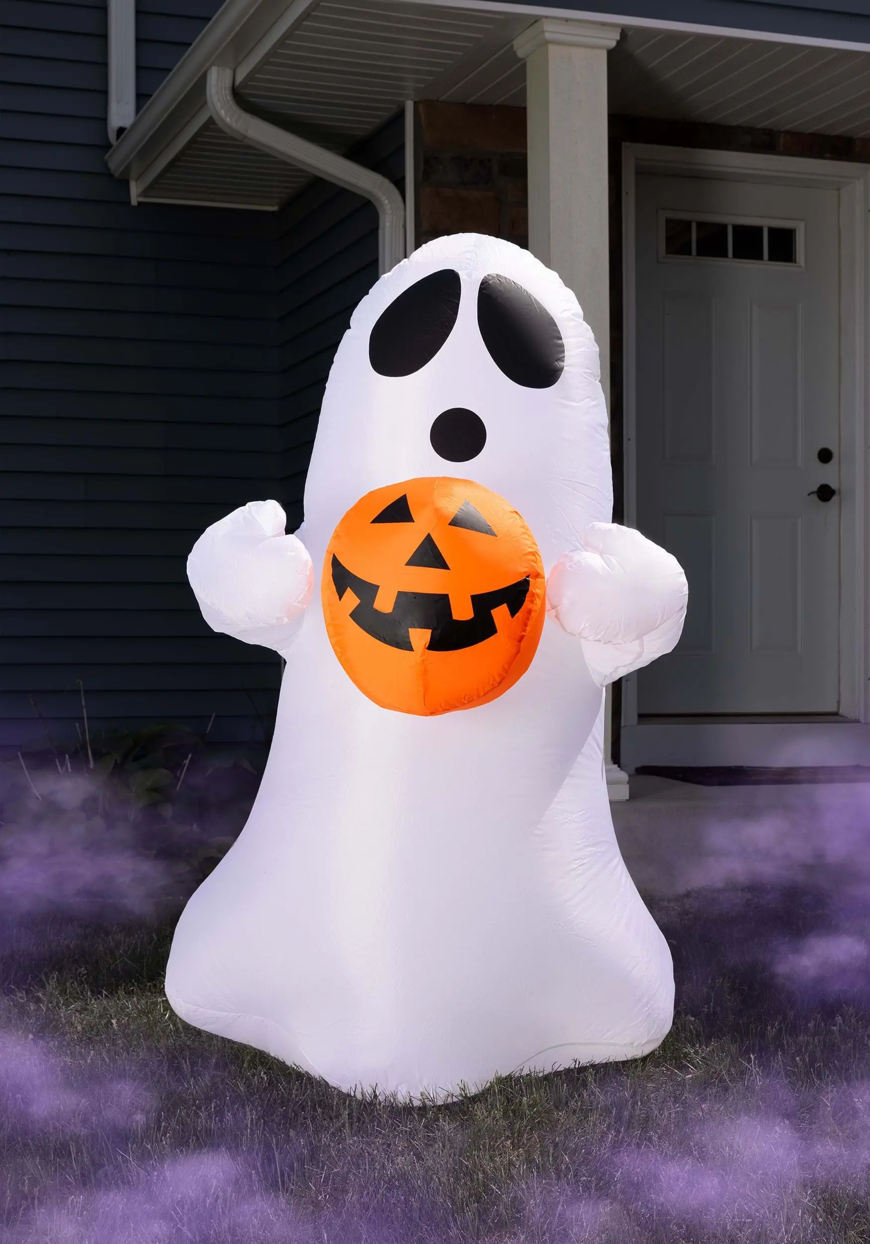 Halloween Ghost With Pumpkin Inflatable Decoration 1 Halloween Ghost With Pumpkin Inflatable Decoration