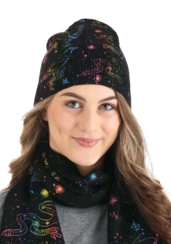 Hogwarts House Emblem Constellations-Knit Hat -Fun Costumes Shop hogwarts house emblem constellation knit hat alt 3