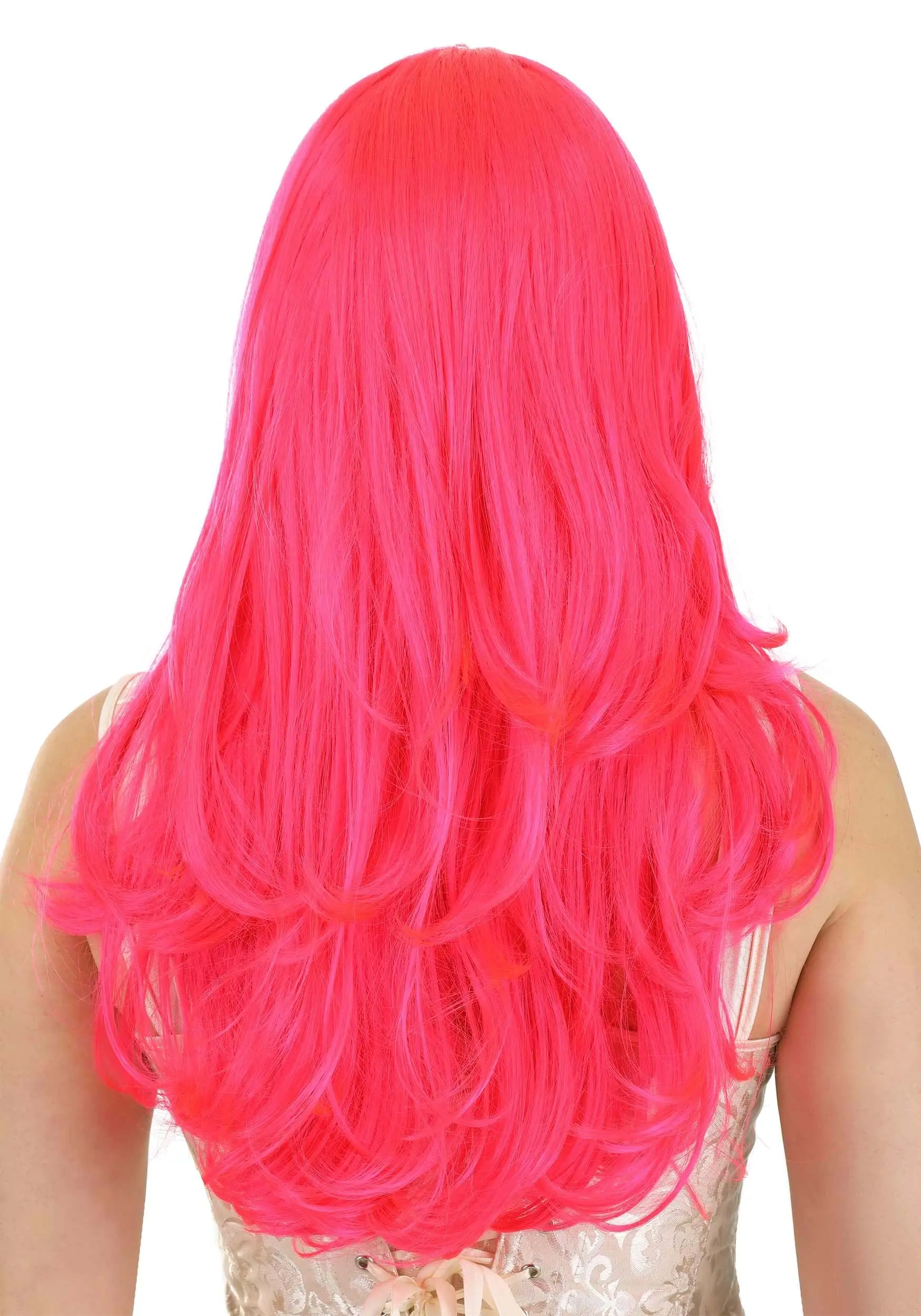 Hot Pink Long Wavy Wig For Women 2 Hot Pink Long Wavy Wig For Women - Image 2