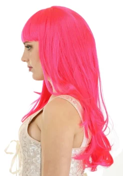 Hot Pink Long Wavy Wig For Women 7 Hot Pink Long Wavy Wig For Women -Fun Costumes Shop hot pink long wavy wig alt 3