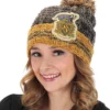 Hufflepuff Heathered Pom Warm Beanie